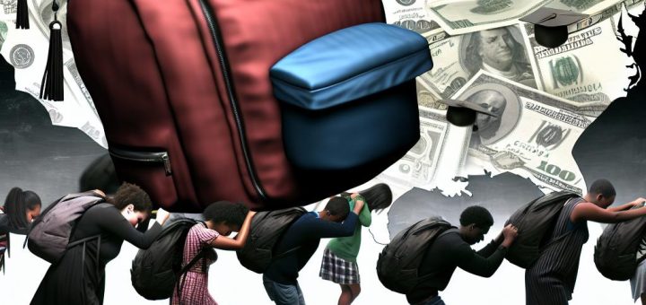 The impact of student loans on debt in the US.