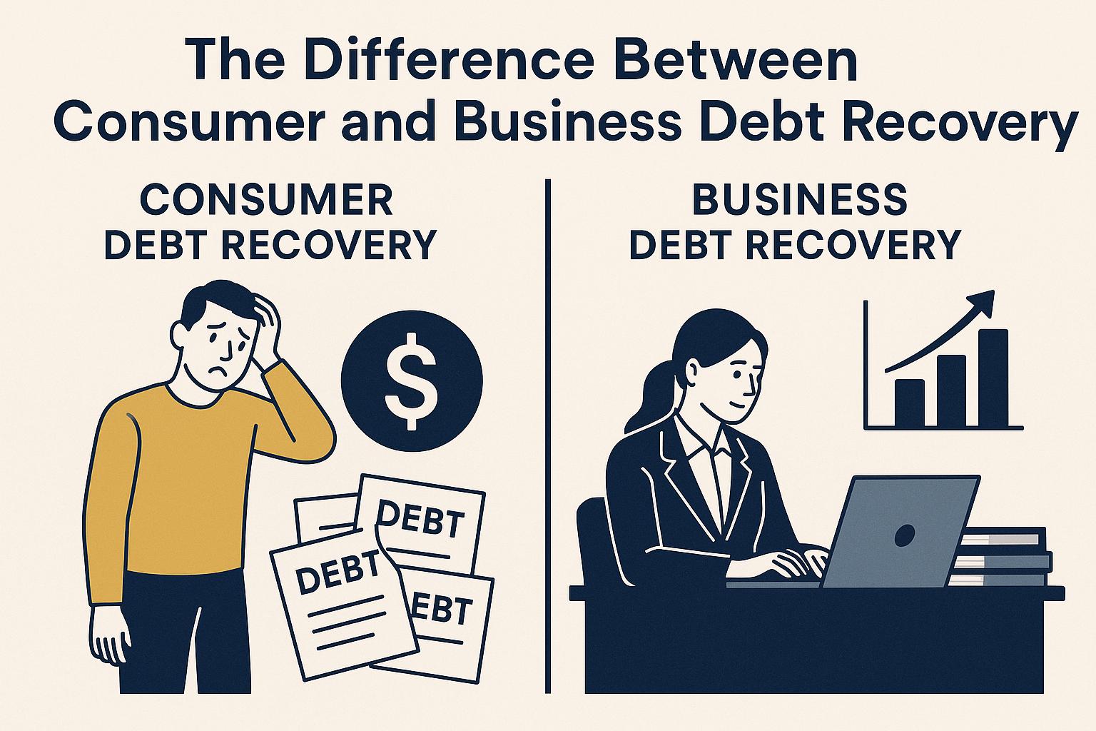 The difference between consumer and business debt recovery.