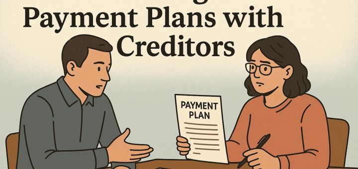 How to negotiate payment plans with creditors.