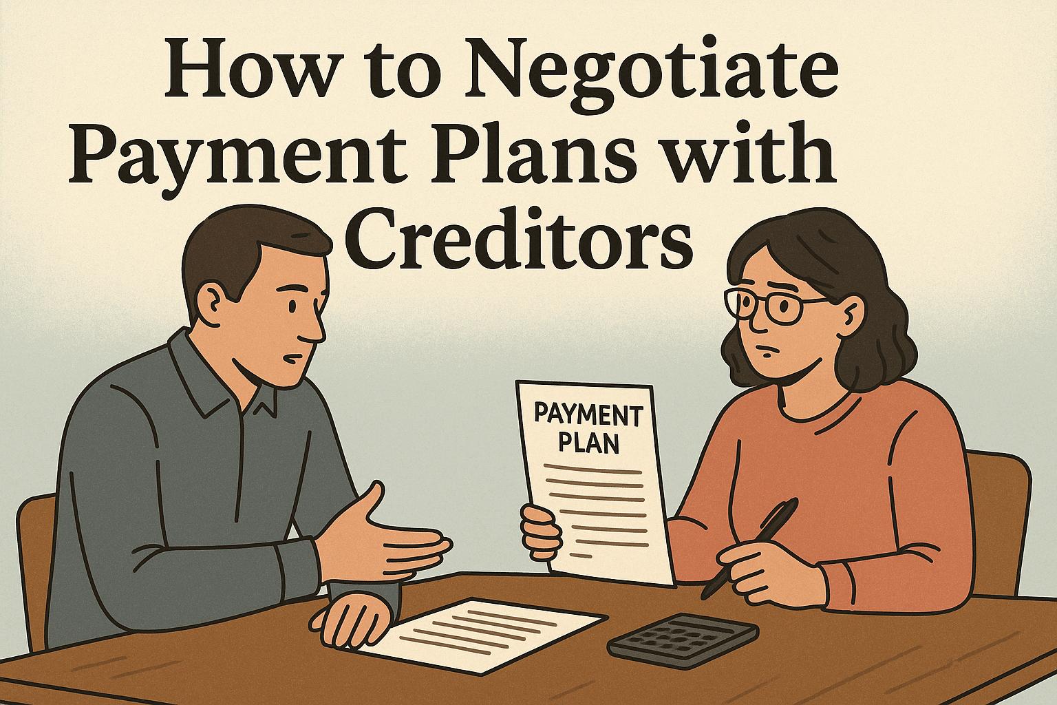 How to negotiate payment plans with creditors.