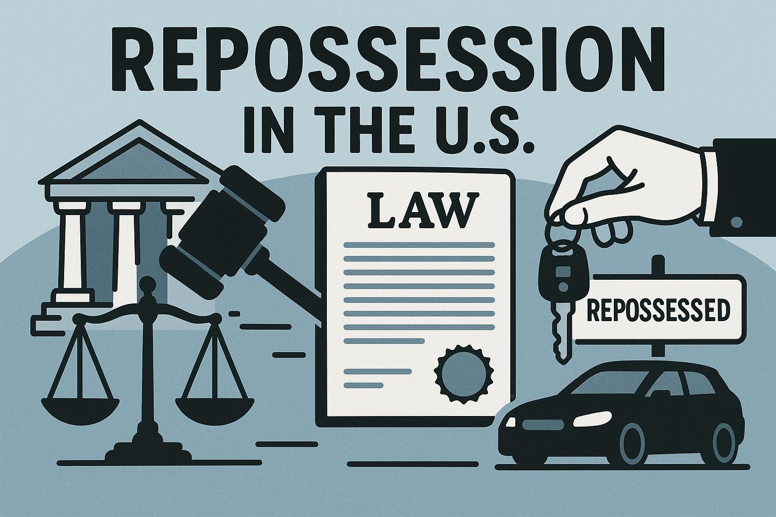 The legal process of repossession in the US.