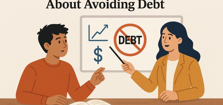 How to educate young adults about avoiding debt.