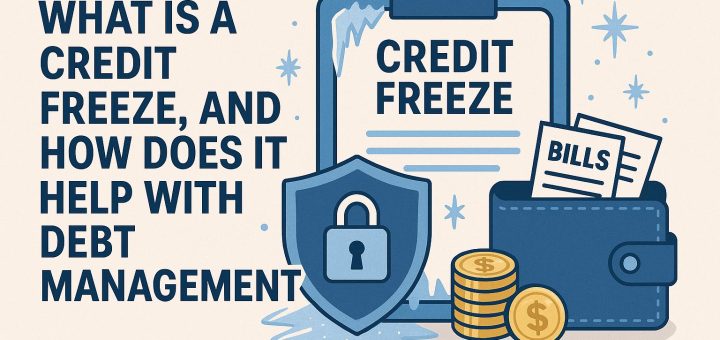 What is a credit freeze, and how does it help with debt management?
