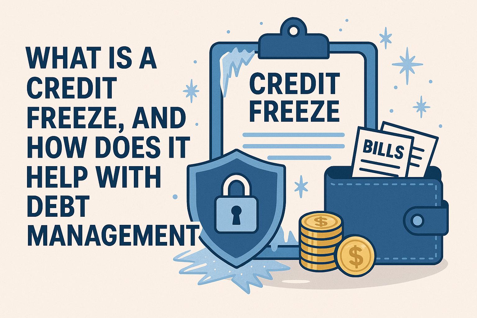 What is a credit freeze, and how does it help with debt management?