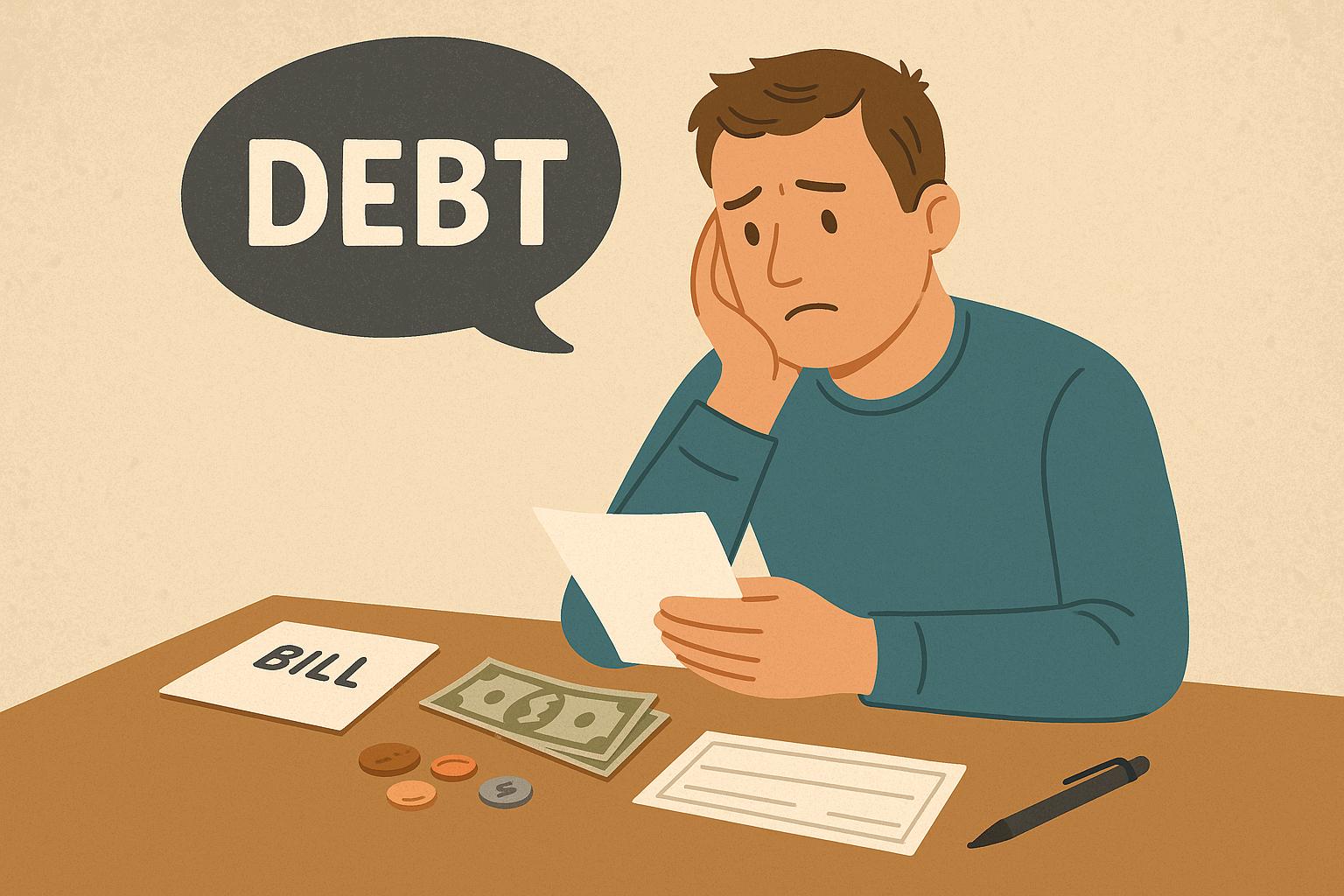 How to handle debt when living paycheck to paycheck.