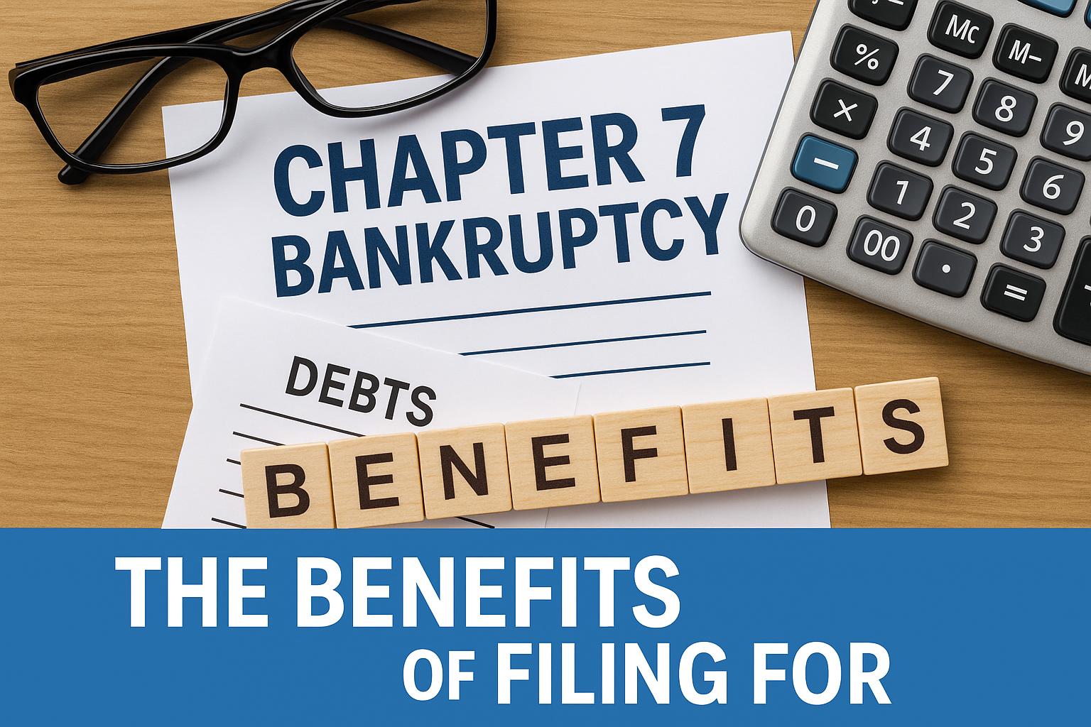 The benefits of filing for Chapter 7 bankruptcy.